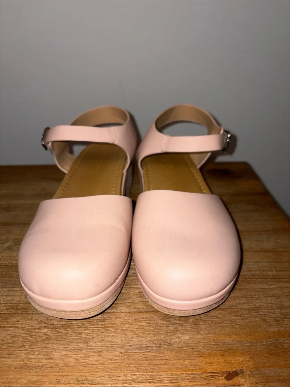 Cat & Jack Pink Ankle-Strap Kids Clog Shoes 3 Girls